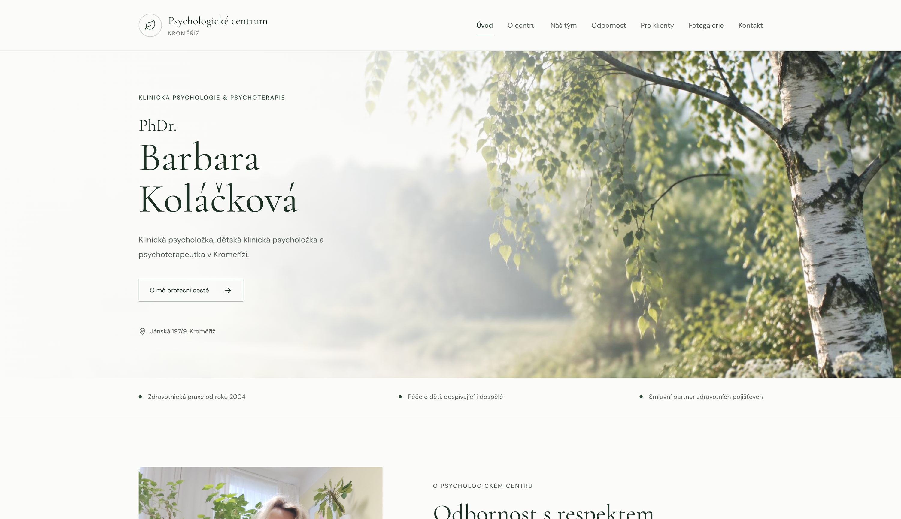 Ukázka webu PhDr. Koláčková - brzy spustíme – Psychologické Centrum